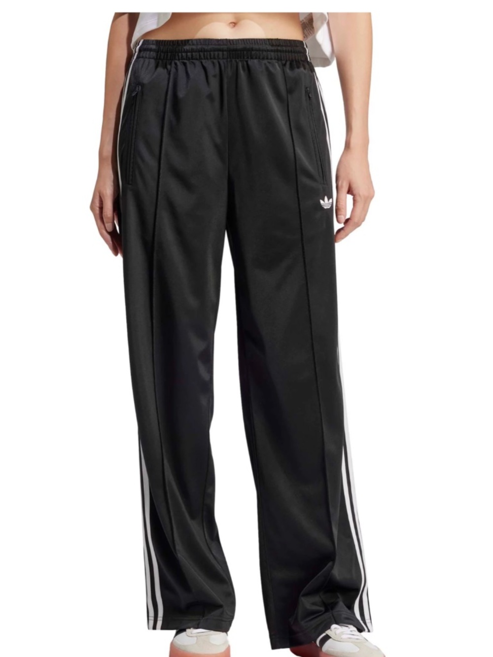 Adidas Originals Firebird Track Pants Black and White Petite Size Small Like New